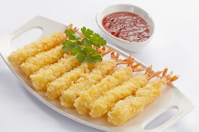 123RF.com nuotr./Krevetės tempura tešloje