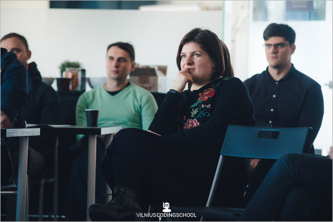 Organizatorių nuotr./Svetlana Kondrašovienė „Vilnius coding school“ studijose