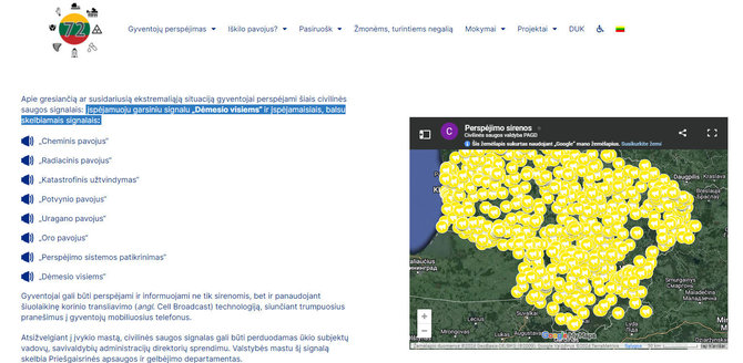 LT72.lt/Civilinės saugos signalai, kaip elgtis juos išgirdus
