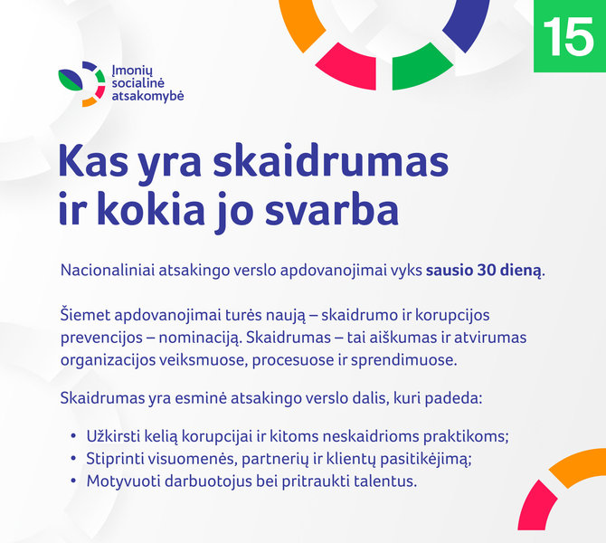 15min nuotr./Kas yra skaidrumas?