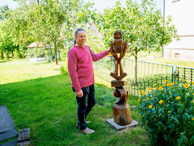 Asmeninio arch. nuotr./Kęstučio Benediko skulptūros