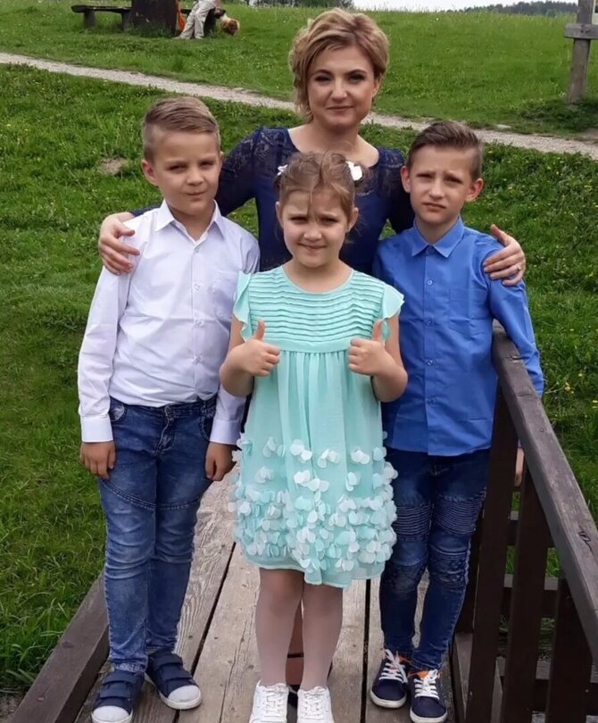 Asmeninio arch. nuotr./Jolanta Binkevič su vaikais