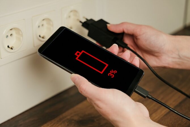 Shutterstock nuotr./Telefono baterija
