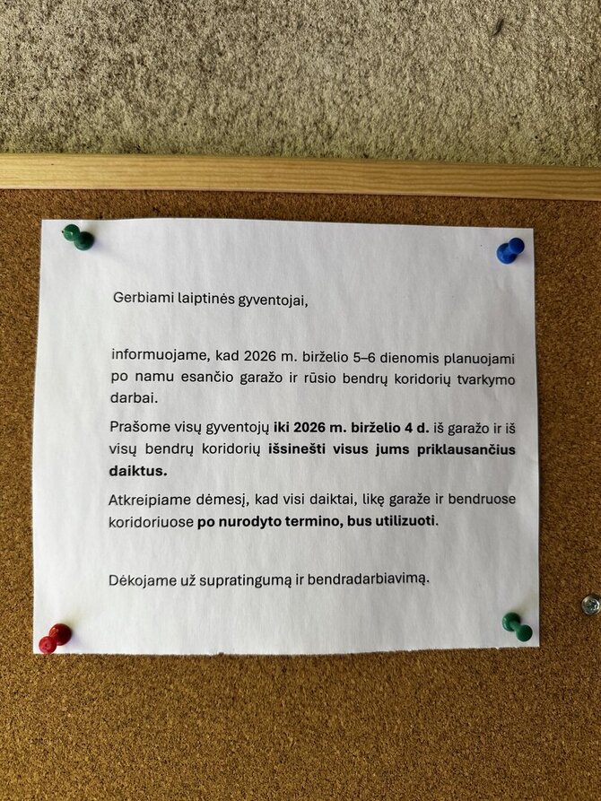 Pranešimo autorių nuotr./Skelbimas