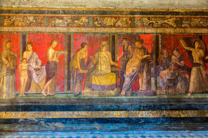 123RF.com nuotr./Tapyta siena Pompėjoje – 79 m. pr. Kr. 