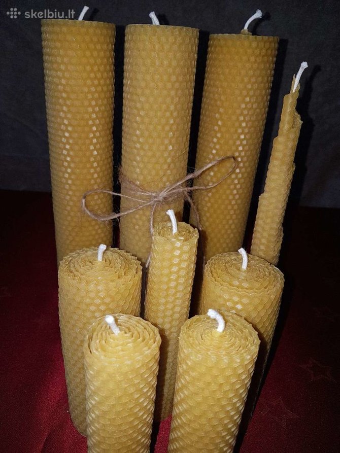 Skelbiu.lt/Natūralios ekologiškos bičių vaško žvakės