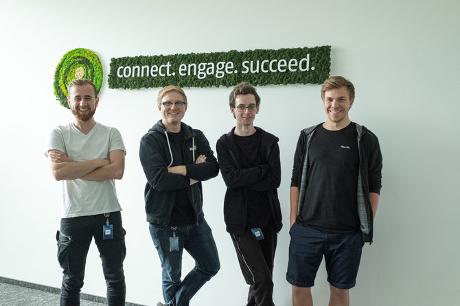 Centric IT nuotr./Iš kairės: Alex Ludqvist, Simon Ruud, Leon Corbally, Emil Hustvedt 