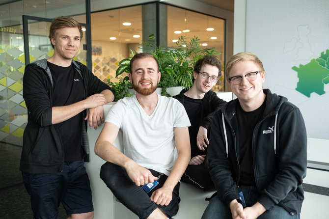Centric IT nuotr./Iš kairės: Emil Hustvedt, Alex Ludqvist, Leon Corbally, Simon Ruud