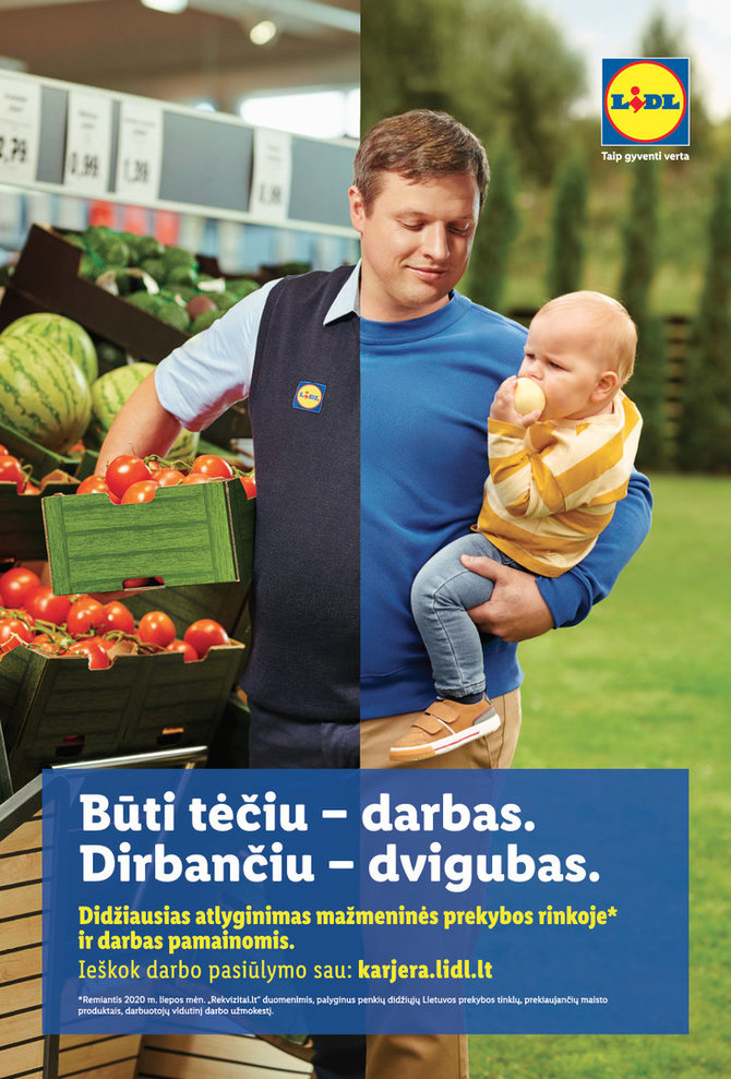 Partnerio nuotr./Naujoje „Lidl“ reklamos kampanijoje – dėmesys dirbantiems tėvams