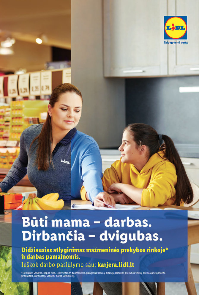 Partnerio nuotr./Naujoje „Lidl“ reklamos kampanijoje – dėmesys dirbantiems tėvams