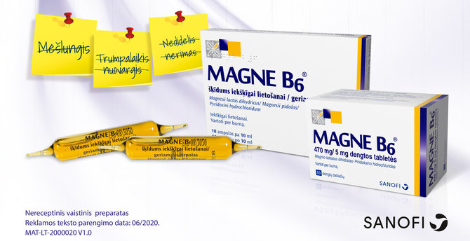 Partnerio nuotr./Magnio ir vitamino B6 preparatas