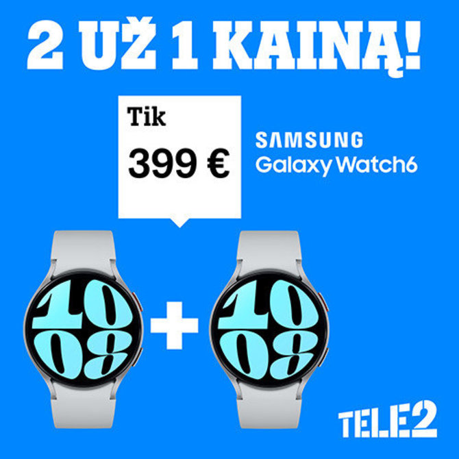 „Tele2“ nuotr./„Samsung Galaxy Watch6“