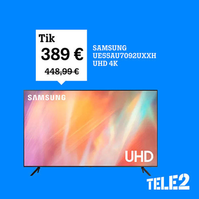 „Tele2“ nuotr./„Samsung UE55AU7092UXXH“