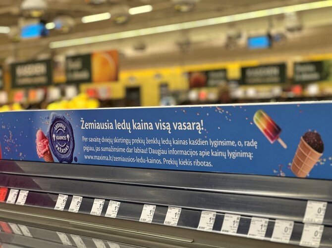 „Maxima“ nuotr./Žemiausia ledų kaina