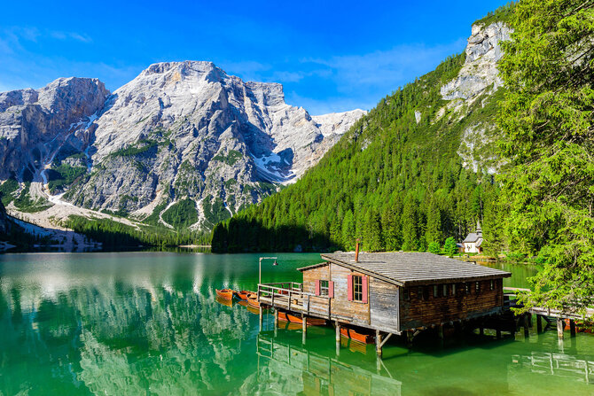 „Baltic tours“ nuotr./Lago di Braies, Dolomitai, Italija