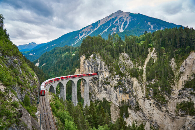 „Baltic tours“ nuotr./Landwasser viadukas, Šveicarija