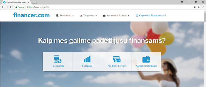 Financer.com/Svetainė Financer.com