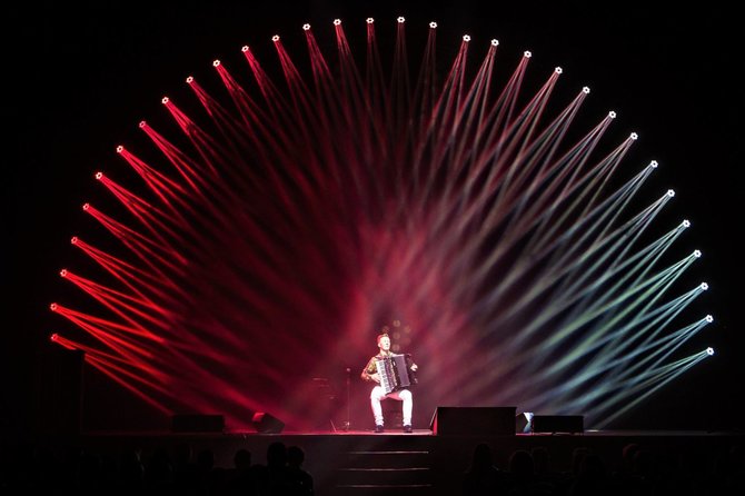 Martyno Ambrazo nuotr. /Martyno Levickio koncertas, kuriame naudoti bendrovės „AB Light“ apšvietimo sprendimai ir „Sonus Exsertus“ įranga 