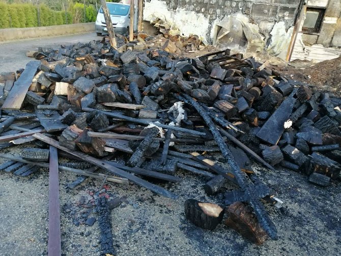 Šiaulių rajone įsikūrusios Volosovų šeimynos namuose kilo gaisras 