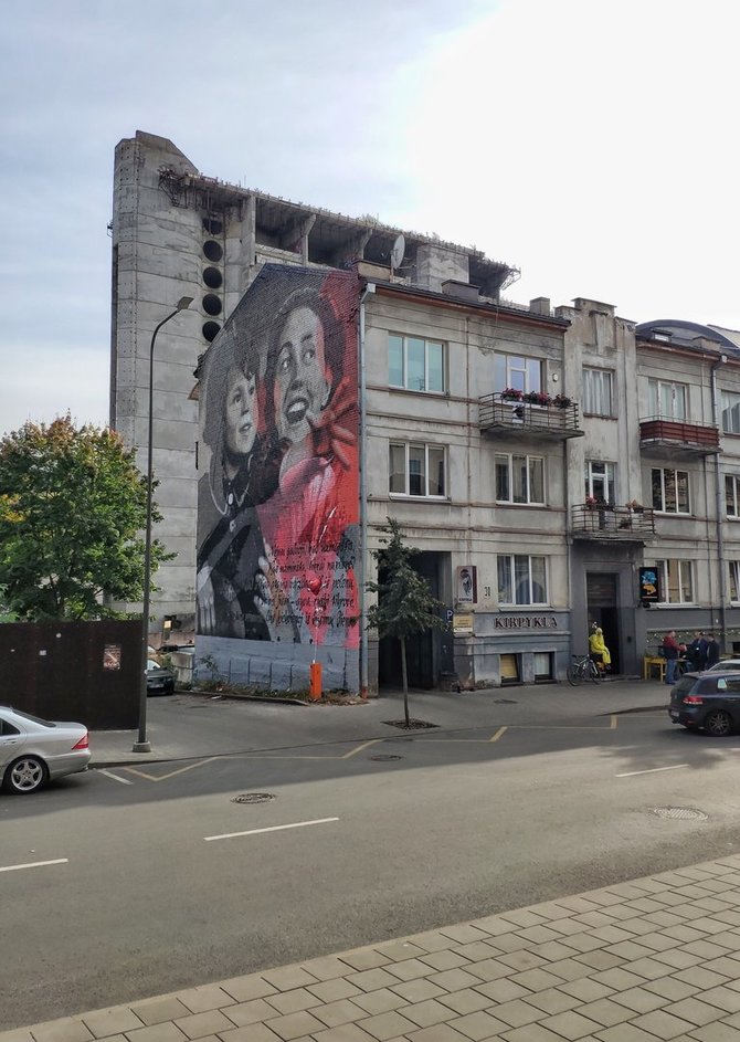 Gedimino Banaičio nuotr. /T.Vincaičio-Plūgo tapyta siena A.Mickevičiaus gatvėje Kaune 