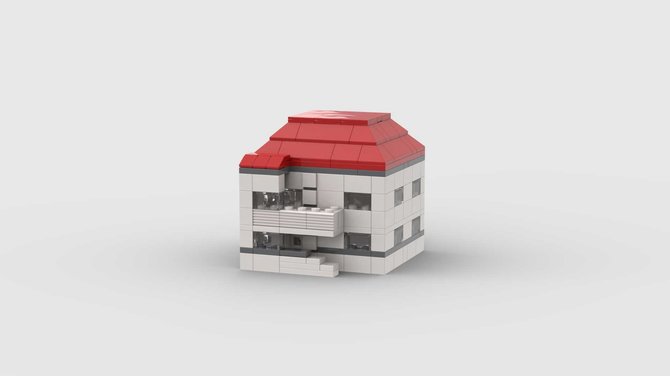 Asmeninio archyvo nuotr. /Roko Mikšiūno iš „Lego“ detalių sukonstruoti modernistiniai pastatai