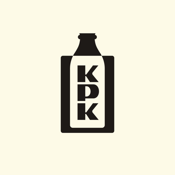 R.Sutkaičio iliustracijos /Projektas „Soviet Logos“. Kauno pieno kombinato logotipas. 