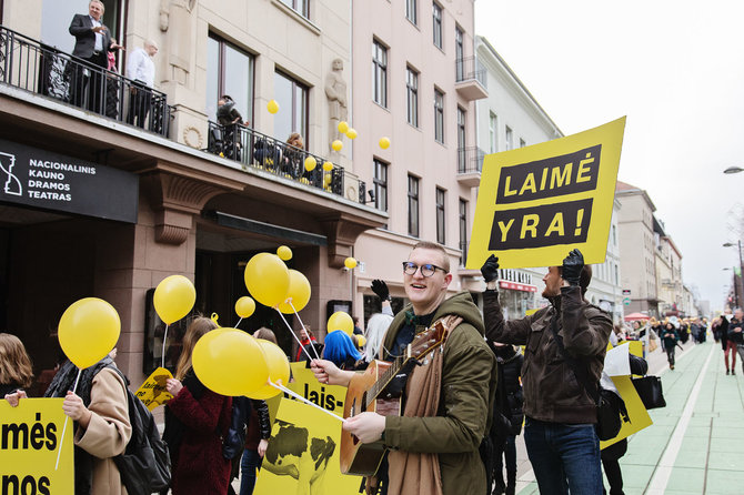 Martyno Plepio nuotr. /Kaune buvo švenčiama Tarptautinė laimės diena