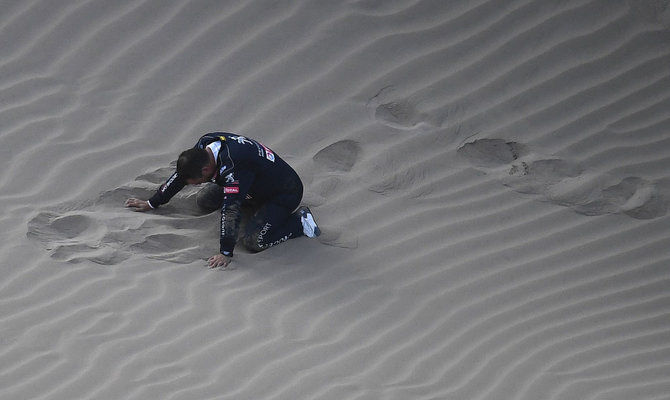 AFP/„Scanpix“ nuotr./Sebastienas Loebas pranešė, kad jam Dakaro ralis jau baigtas