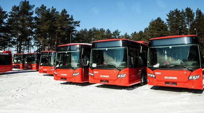 Savivaldybės nuotr./Vilniaus viešojo transporto parkas pildomas tokiais „Scania“ autobusais