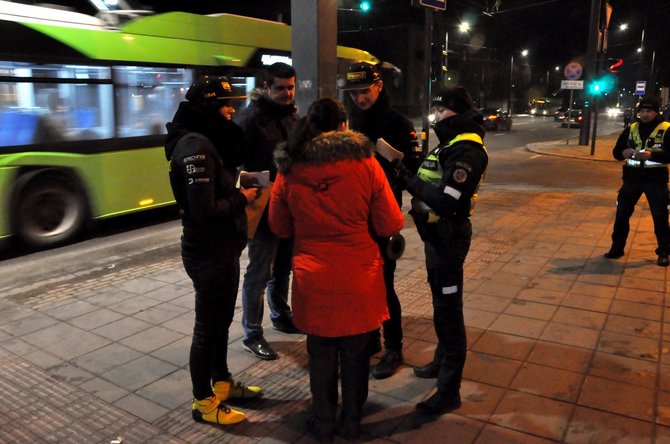 Kauno apskr. VPK/Lenktynininkų ir policijos akcija Kaune