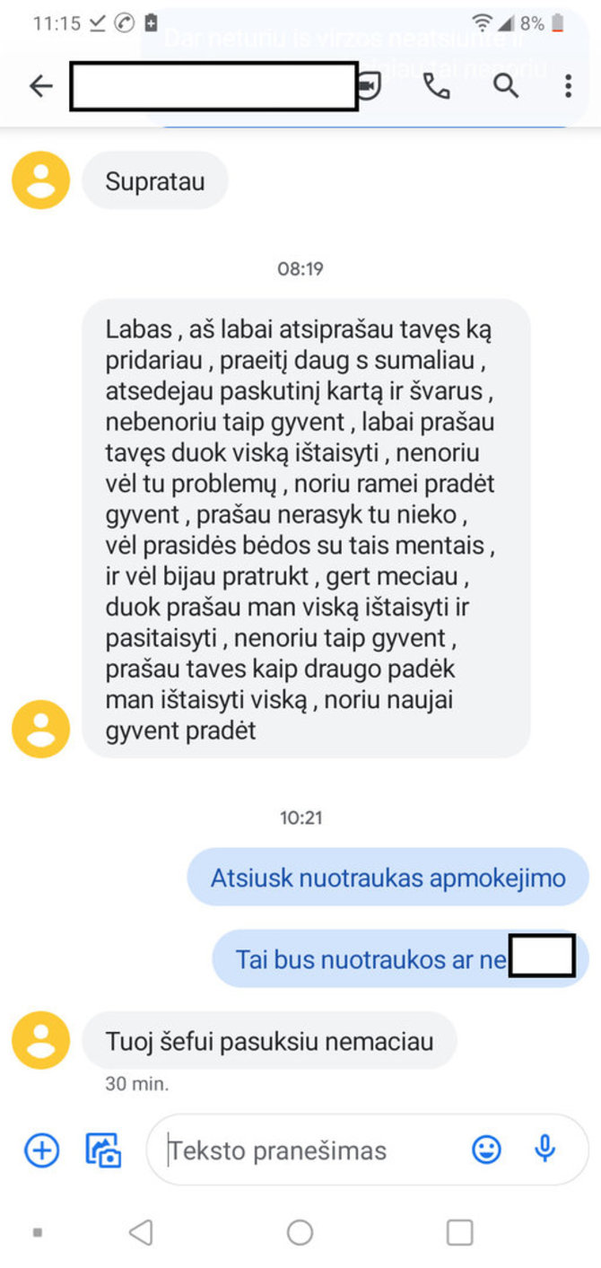 Tomo žinutė Pauliui