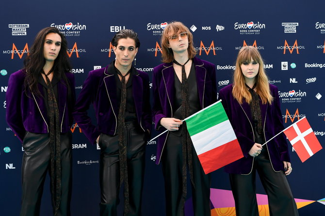„Scanpix“ nuotr./Italijos atstovai – grupė „Maneskin“