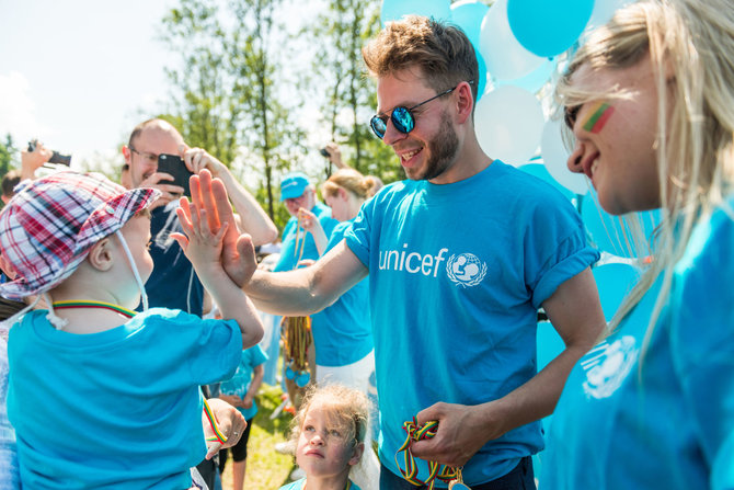 Renginio nuotr. /UNICEF vaikų bėgimo Kretingoje akimirka 