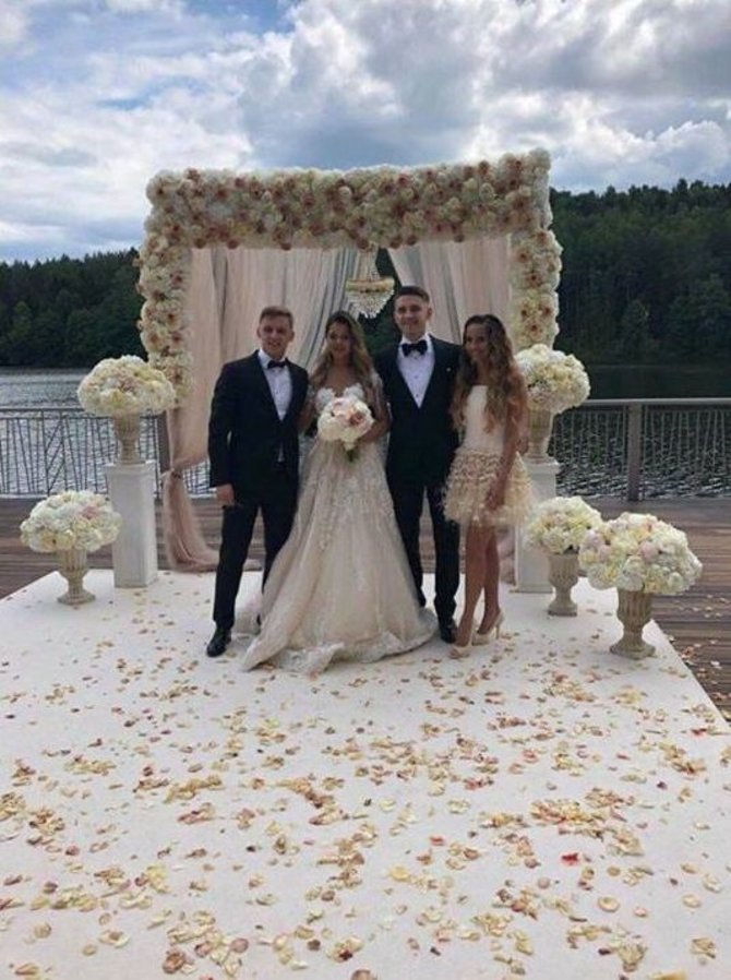 Socialinių tinklų nuotr. /Valerijos Matvejenko ir Fiodoro Černycho vestuvių akimirka 