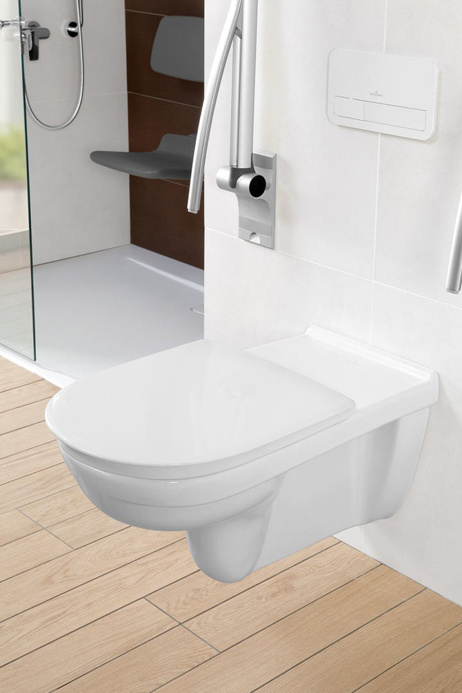 „Villeroy & Boch“ nuotr./Specialių poreikių turintiems žmonėms patogiausias unitazų aukštis – 46-47 cm 