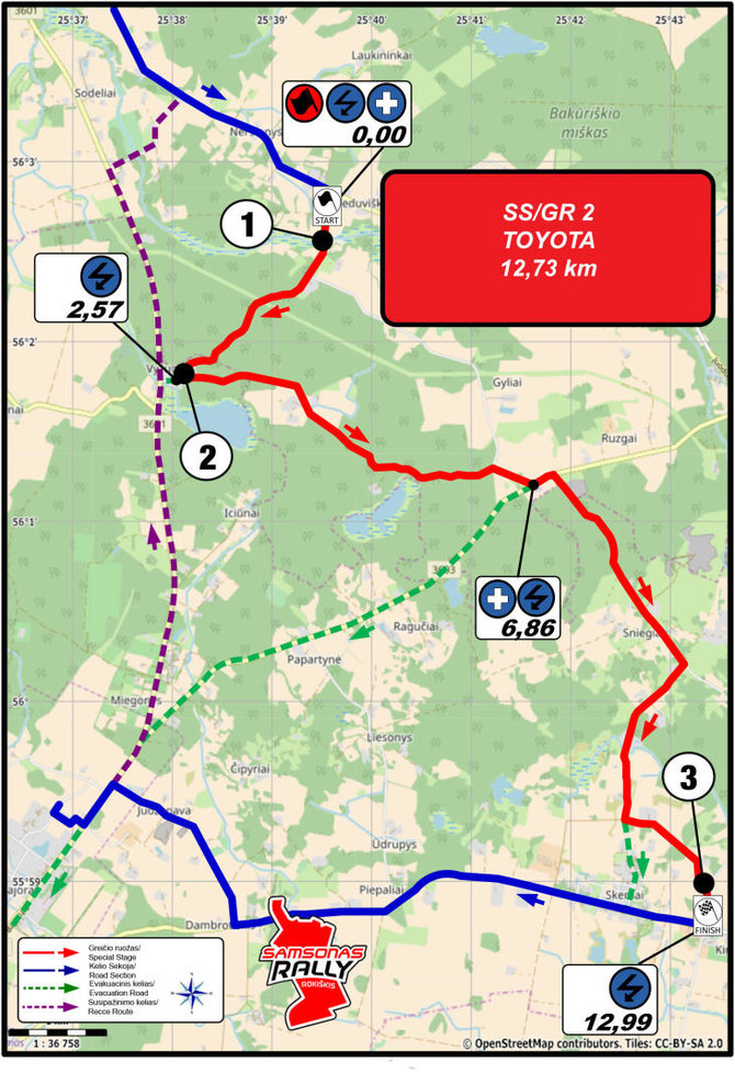 Organizatorių nuotr./Antrasis greičio ruožas