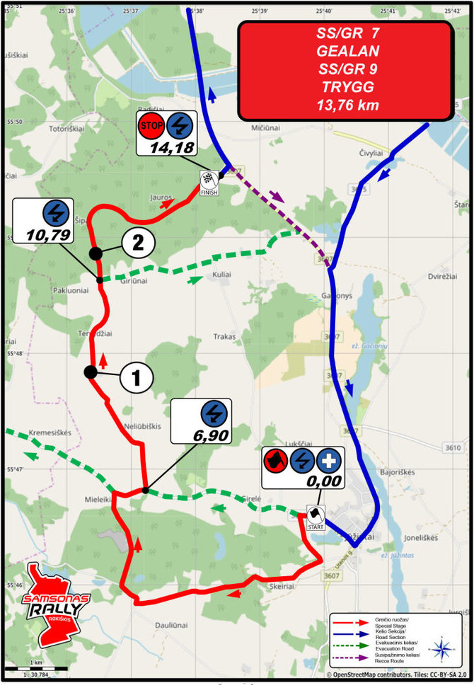 Organizatorių nuotr./Septintasis ir devintasis greičio ruožai