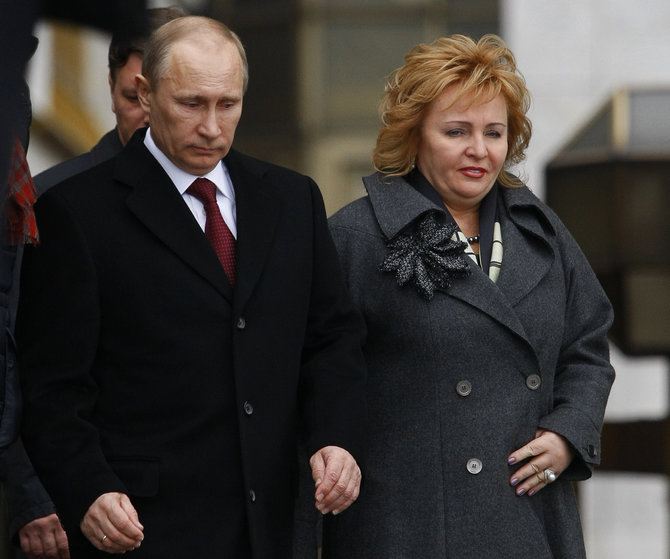 „Scanpix“/AP nuotr./Liudmila Putina, Vladimiras Putinas