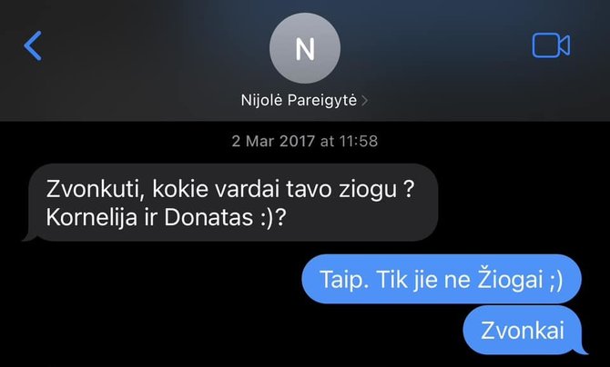 Deivydo Zvonkaus nuotr./Nijolės Pareigytės-Rukaitienės žinutės