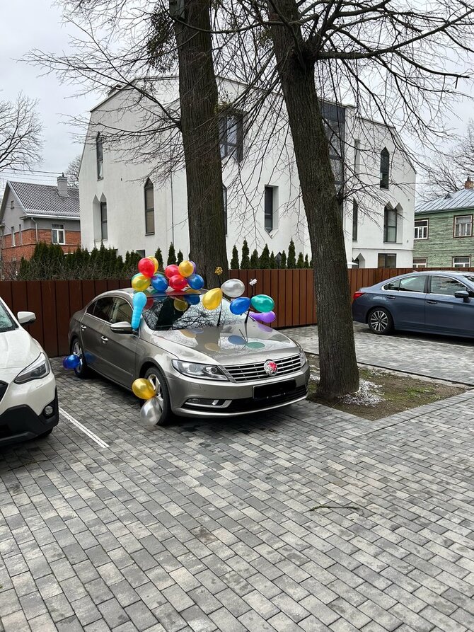 Asmeninio albumo nuotr./Deivido Dubinovo-Deivizo gerbėjų išpuoštas automobilis po koncerto