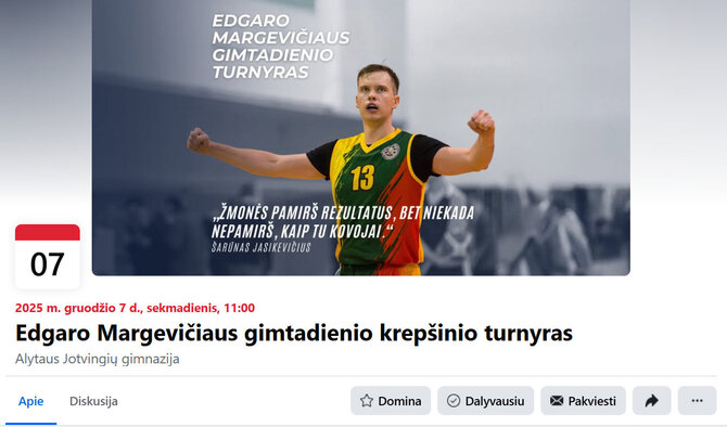 Ekrano nuotr./Edgaro Margevičiaus gimtadienio krepšinio turnyras