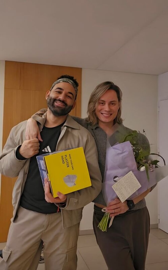 Asmeninio albumo nuotr./Ąžuolas Misiukevičius su mylimuoju Jeanu