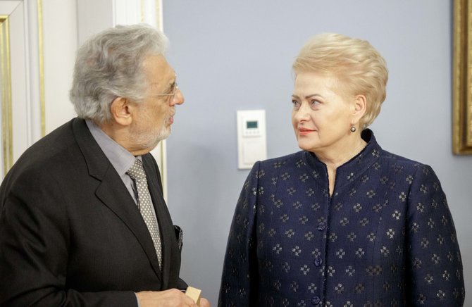 Josvydo Elinsko / 15min nuotr./Placido Domingo ir Dalia Grybauskaitė