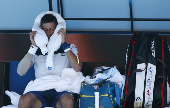„Reuters“/„Scanpix“ nuotr./Novakas Džokovičius 2018 metų "Australian Open" turnyre