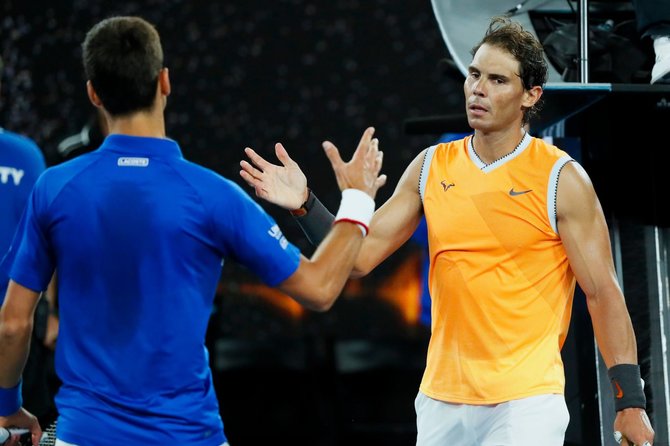 AFP/„Scanpix“ nuotr./Rafaelis Nadalis ir Novakas Džokovičius