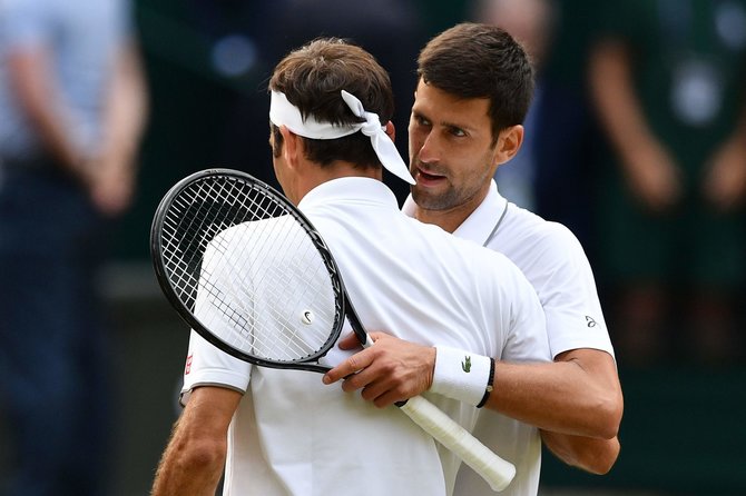 „Scanpix“ nuotr./Rogeris Federeris ir Novakas Džokovičius