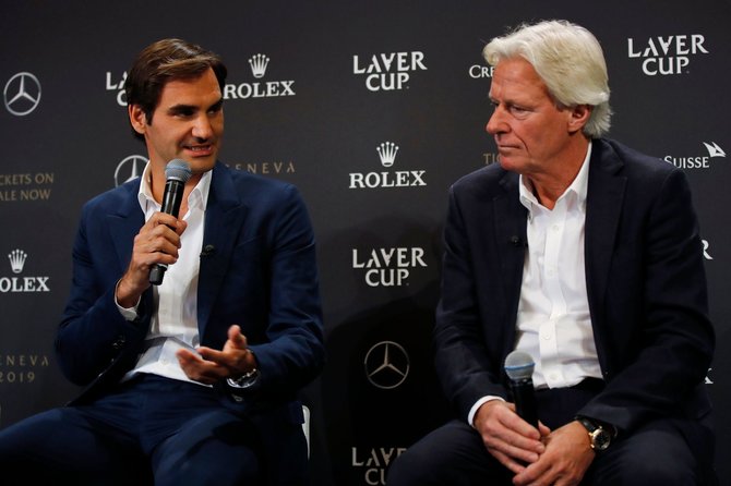 AFP/„Scanpix“ nuotr./Rogeris Federeris ir Bjornas Borgas