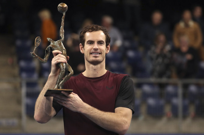 „Scanpix“/AP nuotr./Andy Murray tapo čempionu Antverpene