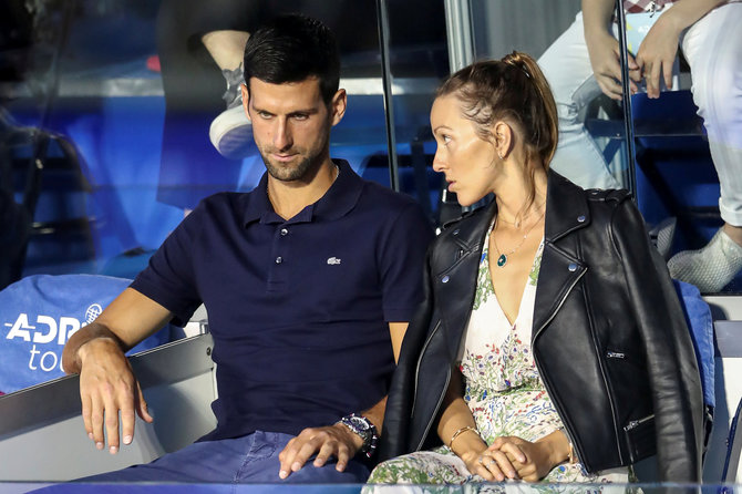 „Scanpix“ nuotr./Po „Adria Tour“ turnyro Novakas Džokovičius su žmona Jelena užsikrėtė koronavirusu, tačiau abu sėkmingai pasveiko 2020 m. Liepos 22 d. 