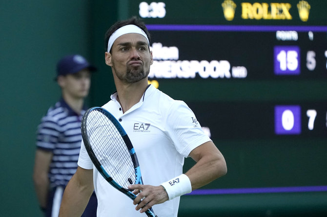 „Scanpix“ nuotr./Fabio Fognini